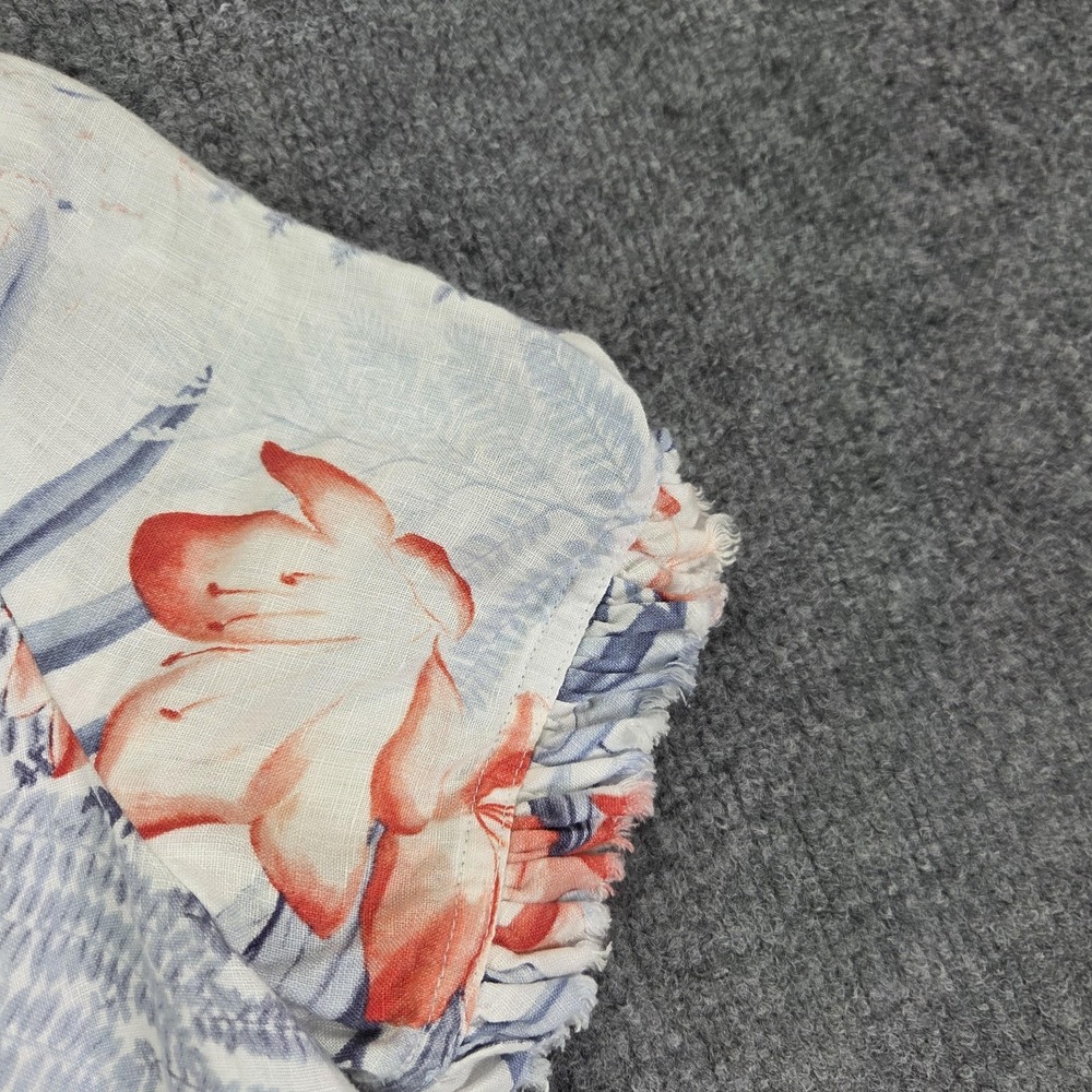 Tommy Bahama Dress Shift Womens XS White Linen Floral Tropical‎ Short Sleeve - Picture 4 of 12